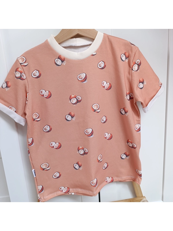 Bluzka na krótki rękaw - kokoski brown